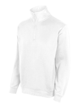 Sudadera de trabajo media cremallera Velilla 105702 Blanca