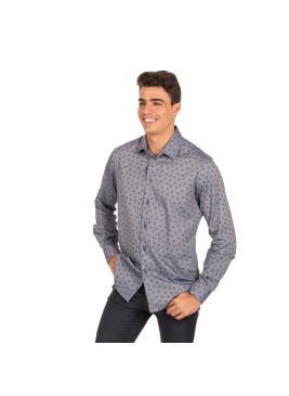 Camisa de hostelería estampada