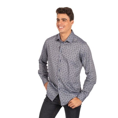 Camisa de hostelería estampada