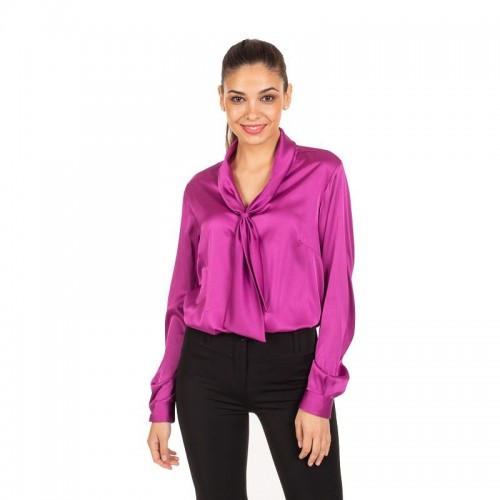 Blusa de trabajo de satén