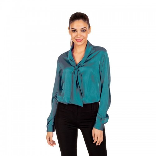 Blusa de trabajo de satén