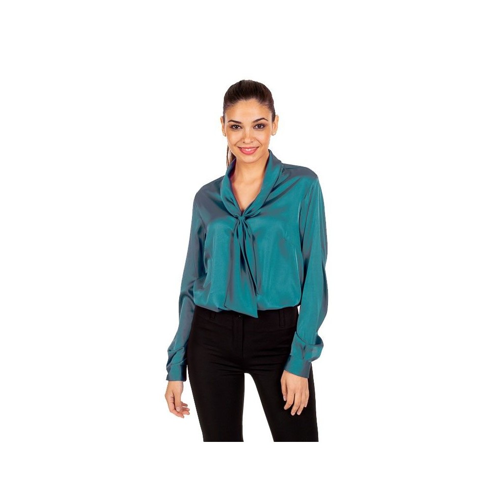 Blusa de trabajo de satén