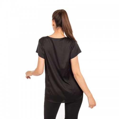 Blusa de recepcionista de satén