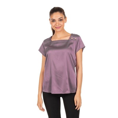 Blusa de recepcionista de satén