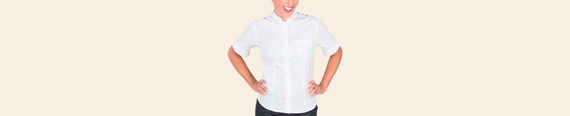Camisas Camarera Mujer Manga Corta