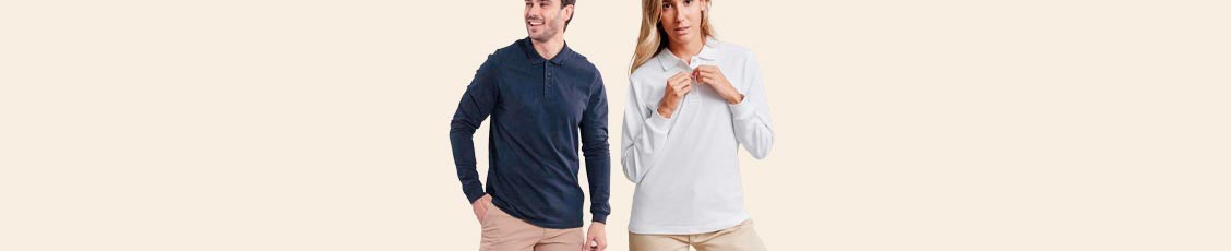 Polos de Trabajo Manga Larga Hombre